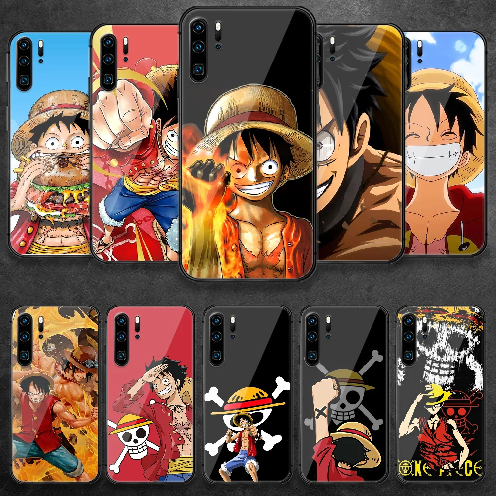 

One Piece Luffys Anime Tempered Glass Phone Case Cover For Huawei Honor Mate P 7 8 9 10 20 30 40 A X I Pro Lite Smart 2019 Cell