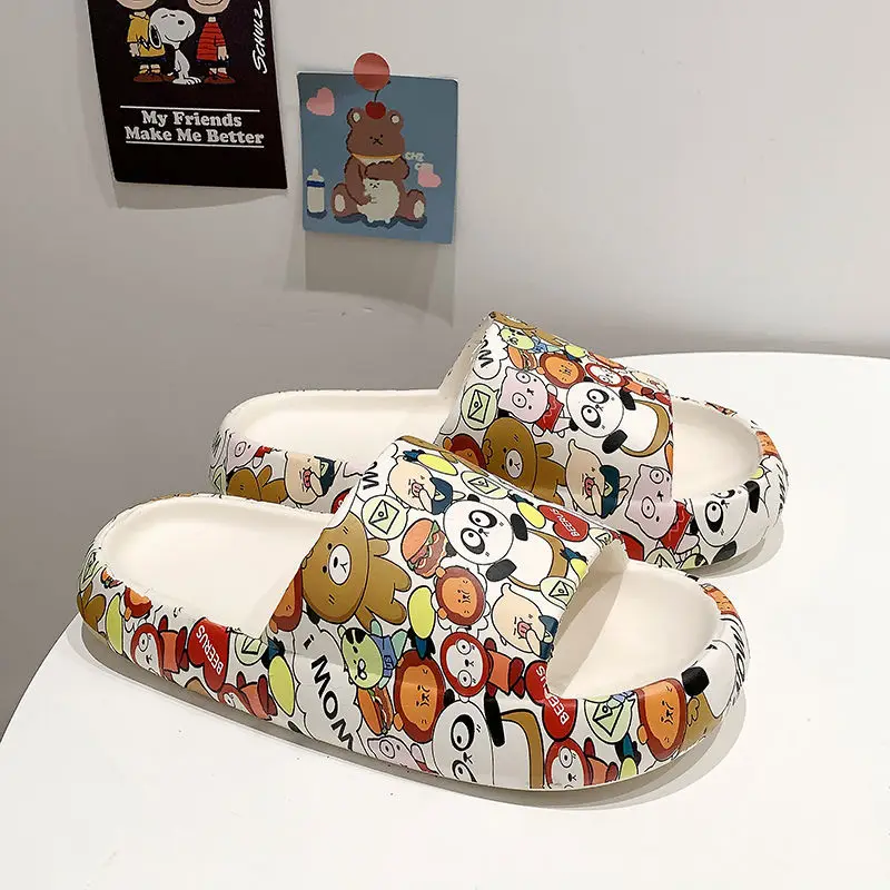 

Xiaomi Non-slip Women Summer Platform Slippers Beach Slide Sandals Flip Flops Cartoon Candy Bear Ladies Girls Bathroom Shoes