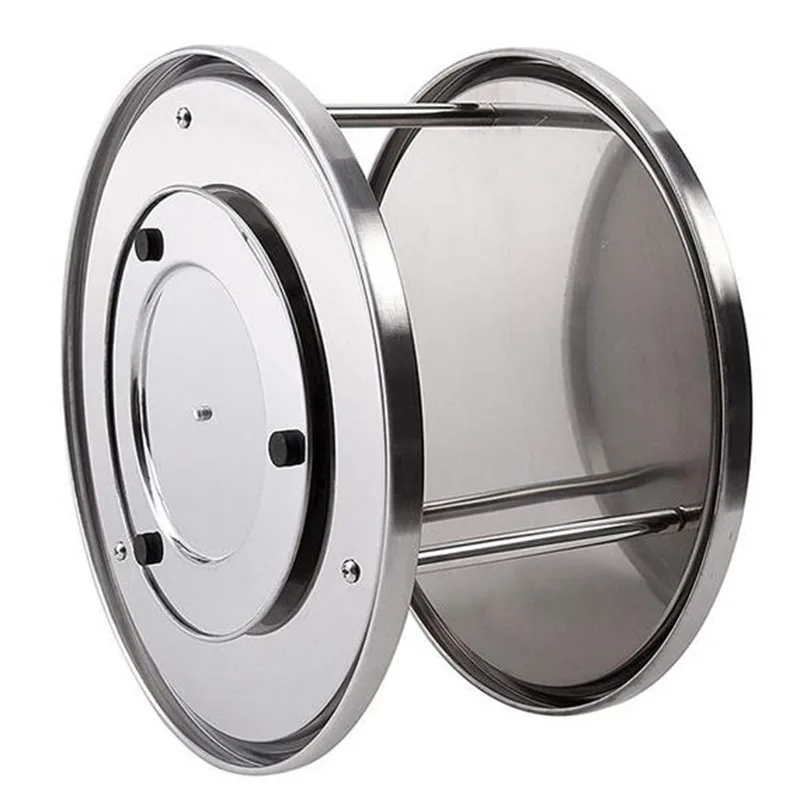 Лоток органайзер из нержавеющей стали вращающийся на 360 градусов 2 подставки для