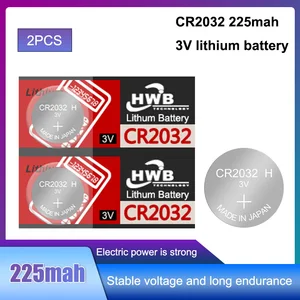 2pcs For Eaxell CR2032 Cell Coin Button Batteries DL2032 CR 2032 KCR2032 5004LC ECR2032 3V Lithium Battery