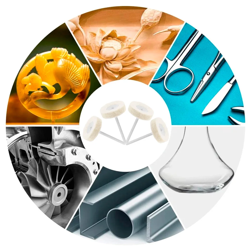 10 шт./20 шт. полировка шерстяного войлока круглый шлифовальный круг 3 мм хвостовик