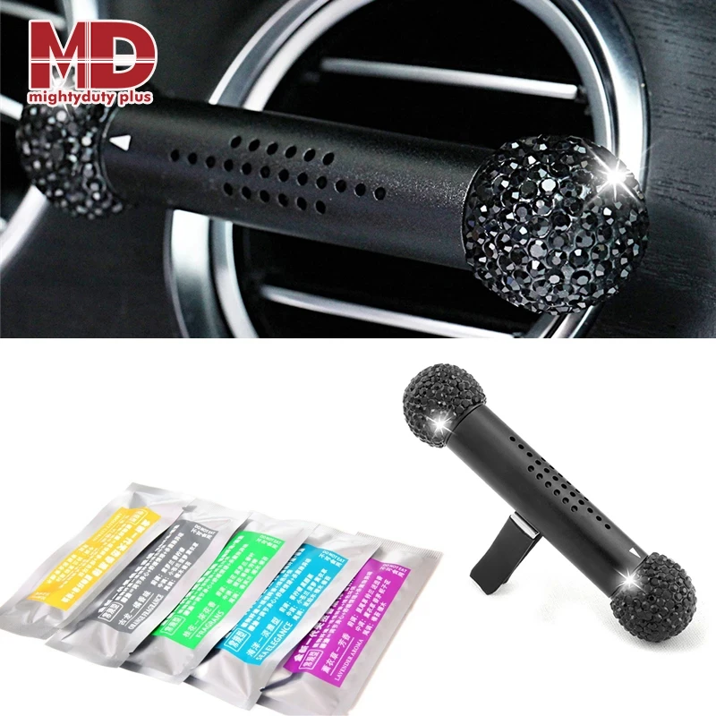 Черный Автомобильный Стразы с креплением на вентиляционное отверстие коробка