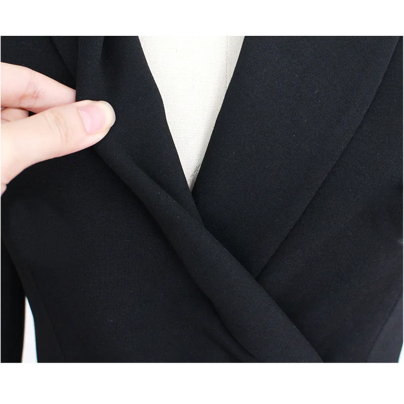 Сексуальное офисное женское платье черное приталенное элегантное с поясом осень