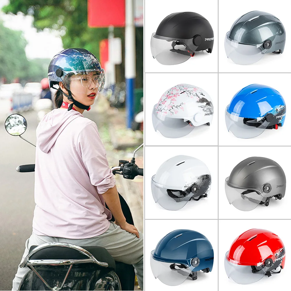 

MTB Road Bicycle Helmet Mountain Bike Cycling Sports Safety Helmet With Goggles Electric Car Helmet Battery Car Sunscreen