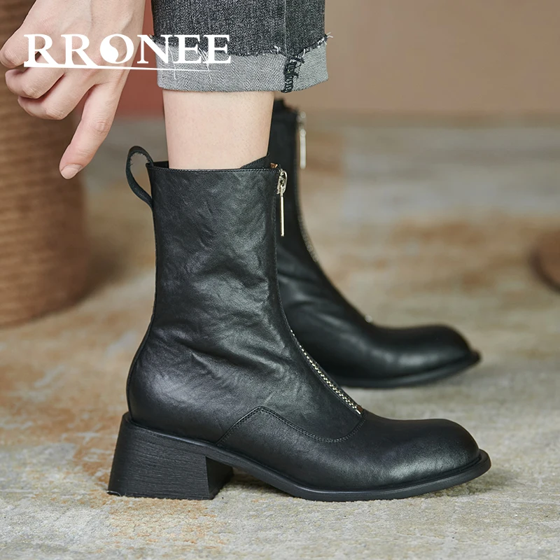 

New autumn and winter Martin boots, women's leather boots, children's all-match short boots, fashion thick-soled women's boots