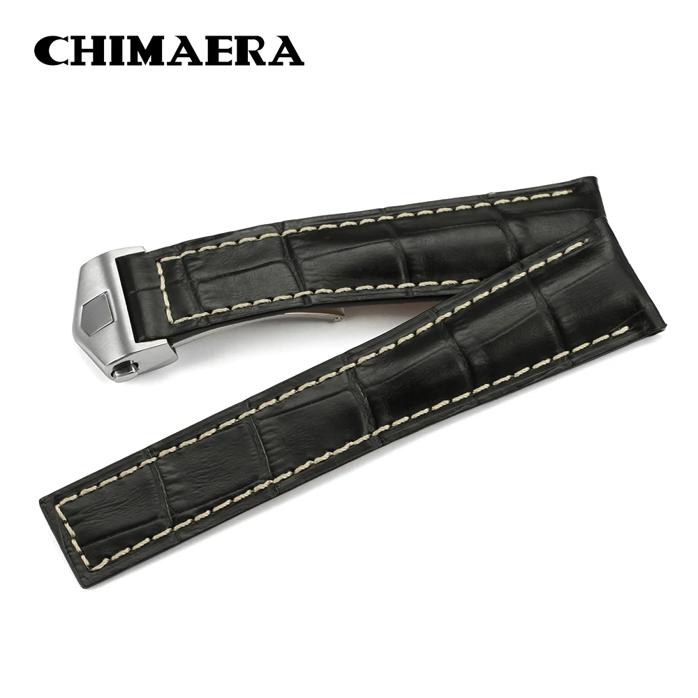 

CHIMAERA 22mm Watchbands Genuine Alligator Soft Calf Leather Strap Accessories Wristband for TAG HEUER Elegant Watch Band