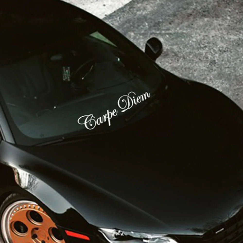 Виниловая наклейка Carpe Diem для автомобиля 1 шт. креативная на окно с надписью