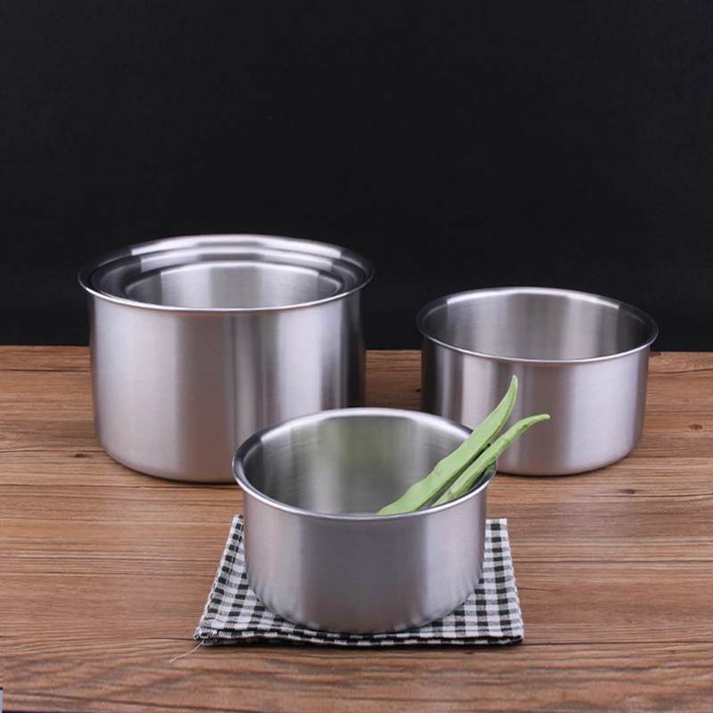 

COOKONE 304 Stainless Steel Bowl Cooking Pot Composite Material Soup Pot SUPER THICK 16-24cm 1.7Kg