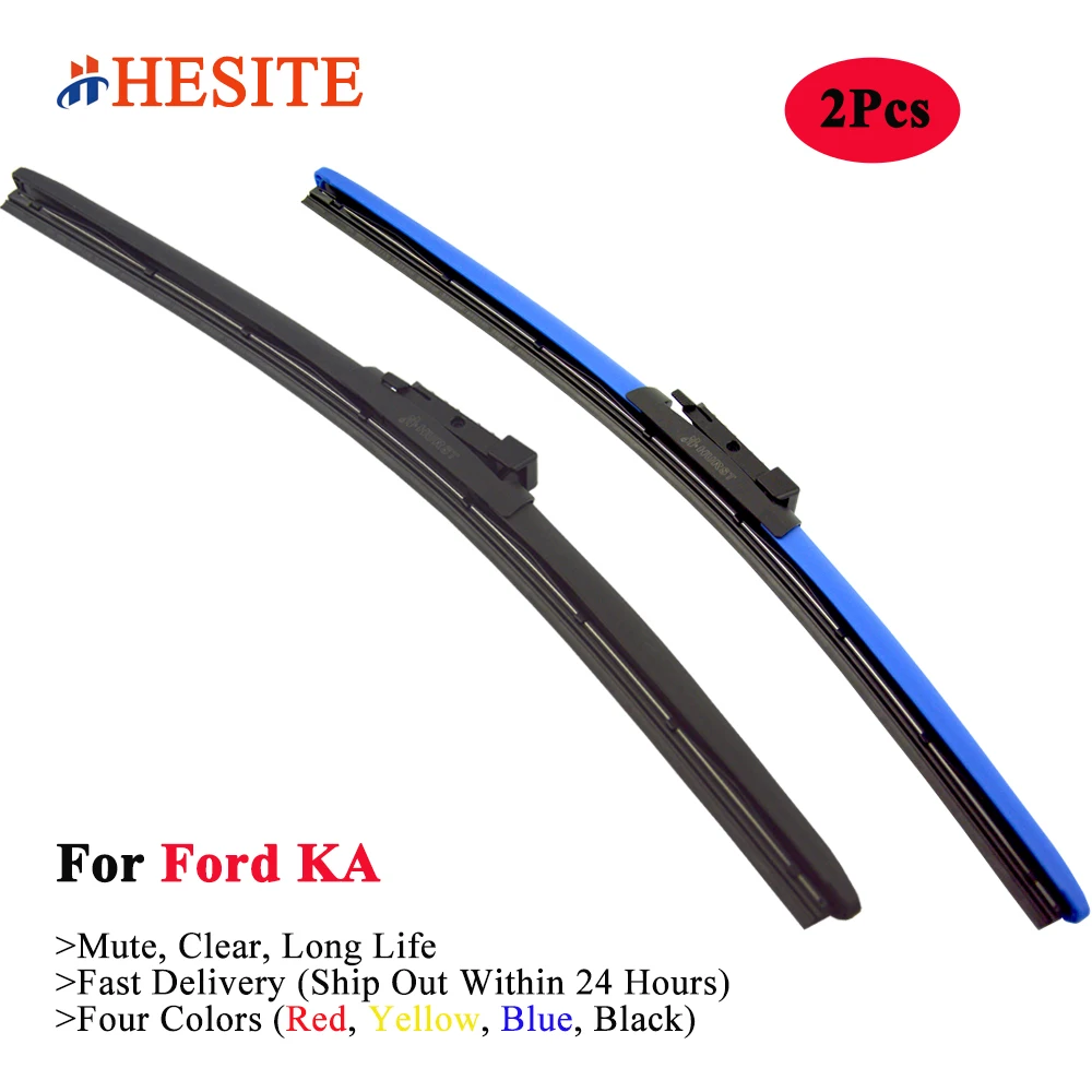 Стеклоочистители автомобильные гибридные 2 шт. для Ford KA 2000 2020 24 и 14 дюймов красные