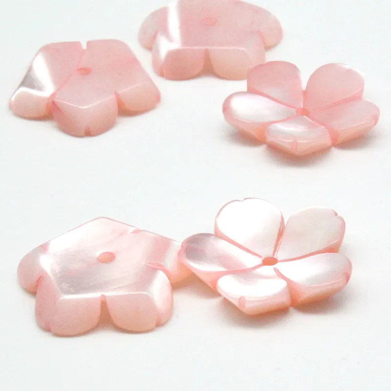 5 шт./пакет натуральная перламутровая окрашенная чаша с пятью лепестками для