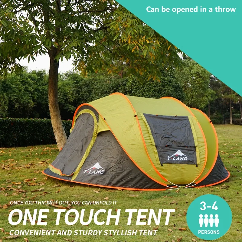 2.8*2.1*1.2m one touch tent 3-4 Person outdoor automatic tents Four sides open large Tent waterproof camping hiking | Спорт и