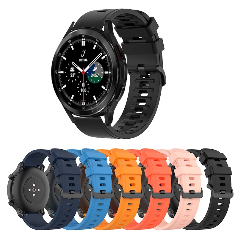 

Silicon Band For Samsung Galaxy watch 4/Classic 44mm Active 2 strap 20mm 22mm Sport bracelet Galaxy Watch3 45mm/42mm/46mm Correa