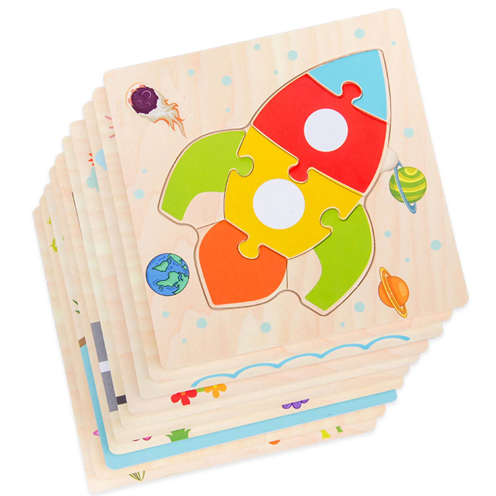 

Wooden 3d Jigsaw Puzzle Early Childhood Education Toy Board Cartoon Animal Puzzle Toy Children Birthday Gifts #H