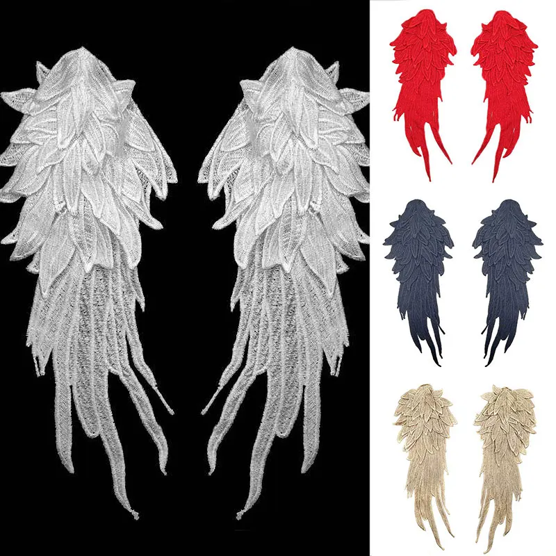

Lace Accessories Embroidery Women Wing Embroidered Elegant Fabric Hollow out Fashion Shoulder Applique Polyester Decoration