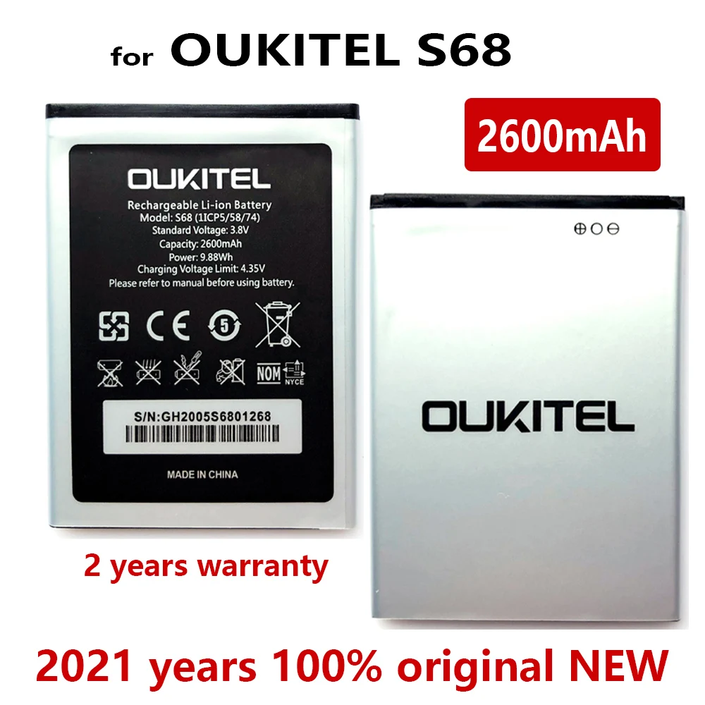 

100% Genuine Original 2600mAh Battery For OUKITEL S68 / C16 Pro Mobile Phone New In Stock High Quality with Tracking Number