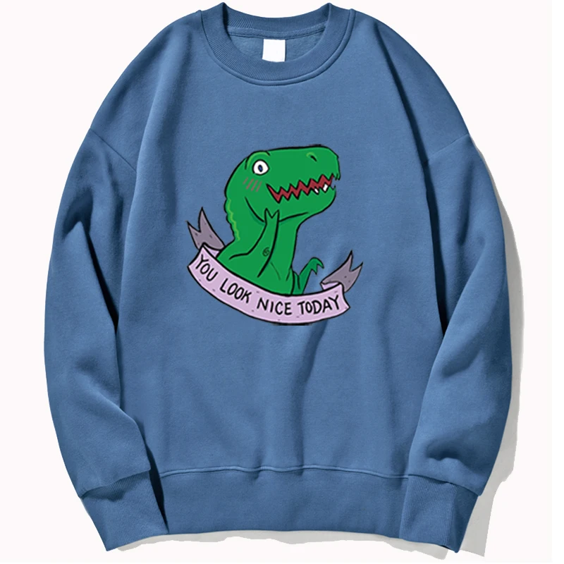 

Funny Dinosaur You Look Nice Today Men Hoodies Sweatshirts Hoodie Sweatshirt Crewneck Autumn Winter Pullovers Streetwear Hoody