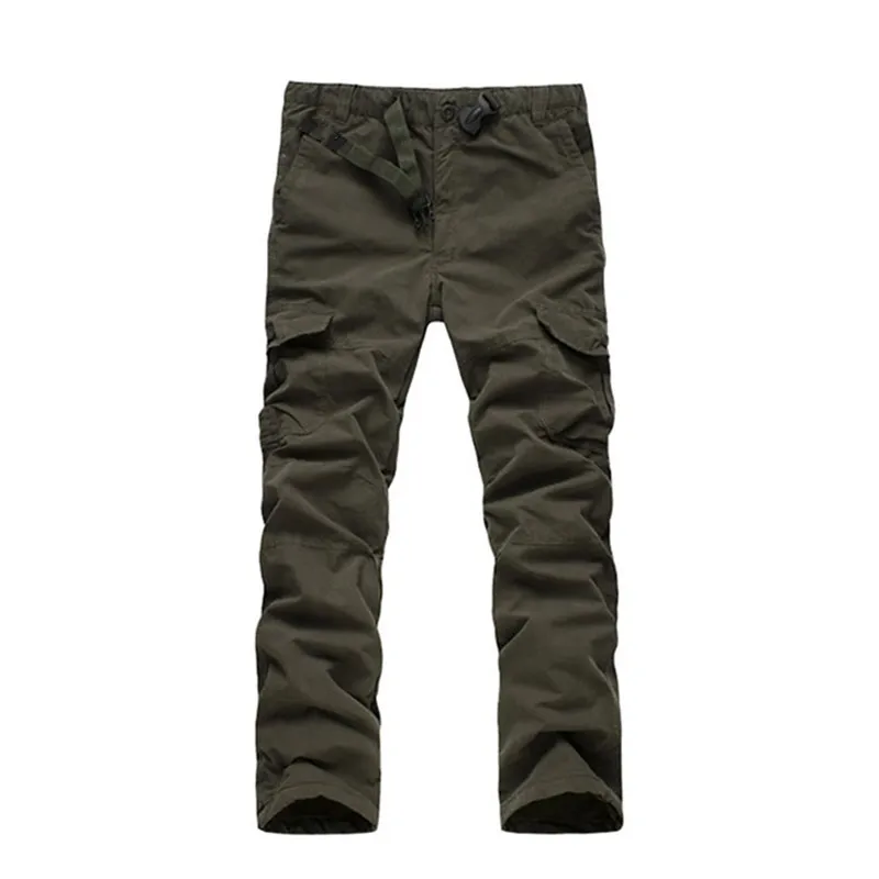 Мужские Зимние флисовые утепленные хлопковые комбинезоны брюки карго мужские