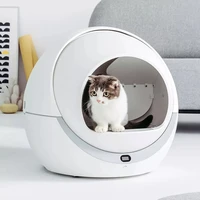 automatic smart cat litter box fully enclosed self cleaning gravity and touch sensor cat bedpan toilet training pets accessories