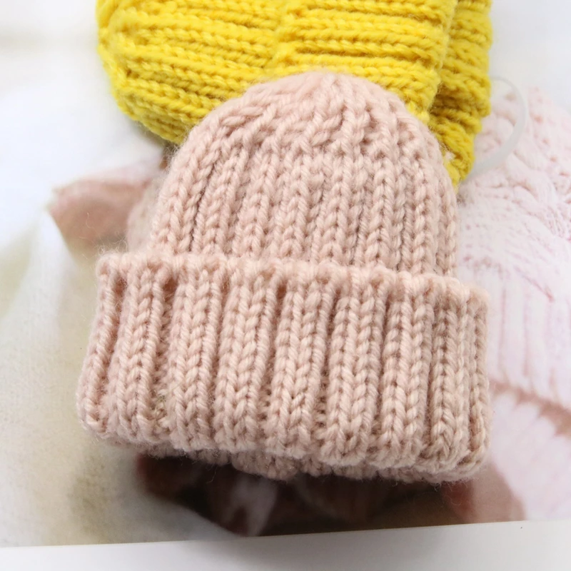 5 шт. стиль мини вязание шляпа DIY кукла декоративные принадлежности чехол для телефона сумка Одежда Искусство ремесло материал детское украшения для волос - Цвет: Beige