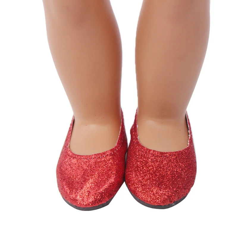 18 дюймов американская кукла с толстой подошвой Простая блестящая обувь на