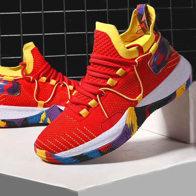 Дышащие мужские баскетбольные туфли новая модная спортивная обувь 46 модные