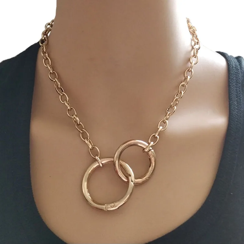

Gold Silver Color Necklace Crystal Clavicle Chain Fashion New Design Jewelry Gift