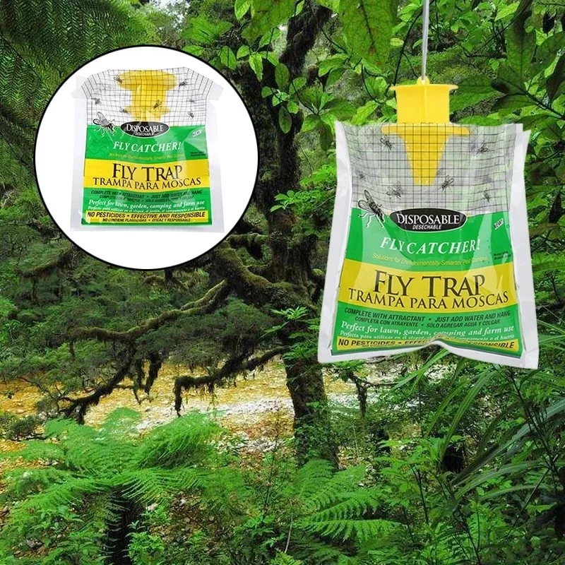 

1PCS Disposable Fly Trap Catcher Fly Catcher Insect Trap Hanging Style Pest Control Dropshipping