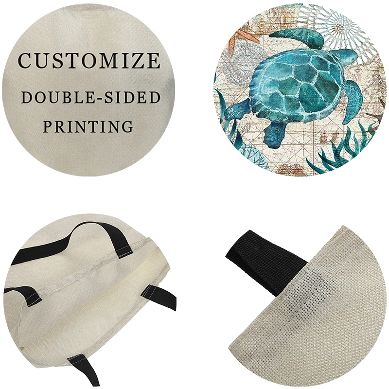 Индивидуальная мультяшная Сумка тоут с принтом кошки для женщин многоразовые