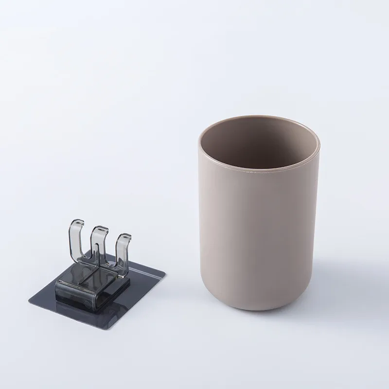 coffee cup with rack Набор держателей для зубных щеток+ держатель для зубных щеток, набор аксессуаров для ванной комнаты, держатель для зубной щетки, настенный держатель для хранения на присоске - Цвет: coffee cup with rack