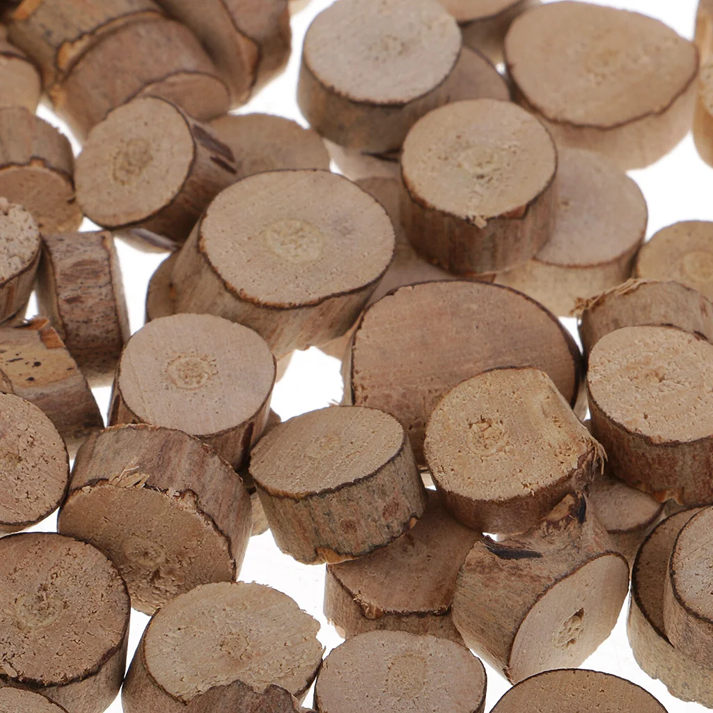 

Unfinished Wood Slices - 100 Pcs Round Natural Rustic Wood Circles, Wooden Log