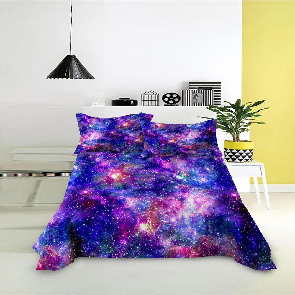 Постельное белье с рисунком звездного неба бытовое постельное Королевский