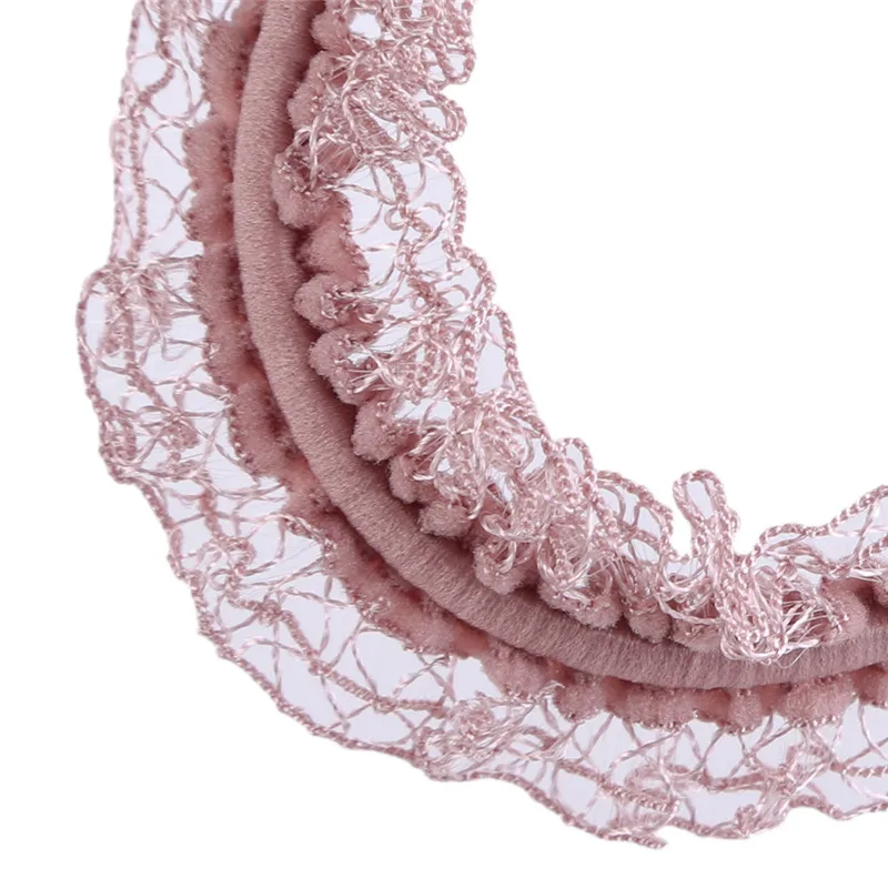 10 шт. элегантные женские веревочки для волос двойной кружевной ободок резинка