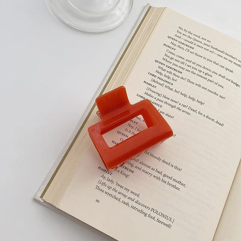 

Rectangle Acetate Acrylic Hair Clips Retro Plate Hair Clip Back Head Hair Clip Wild Medium Shark Clip Female Hair Clip Hairpin