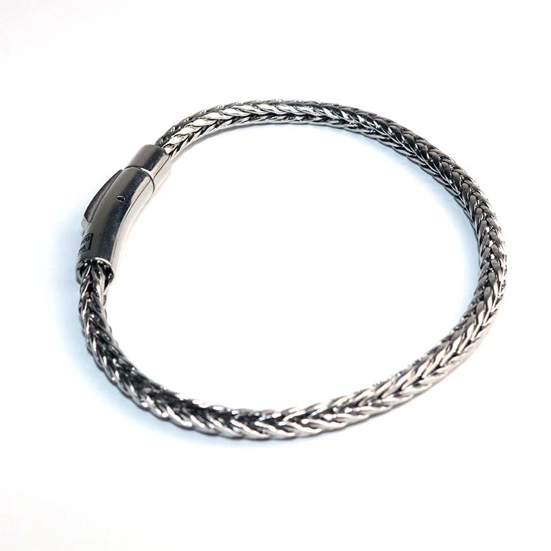 Гламурный Круглый браслет-цепочка для мужчин Pulseira ювелирные изделия подарок браслет серебряный Модный панк пара Будда браслет женский BB106