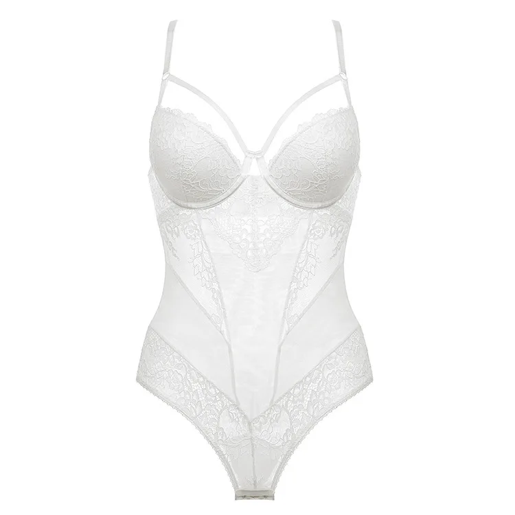 

French Sexy Lace Beauty Back Toning Dress with Small Breasts Gathered Around Women's Underwear to Support Breathable Onesie