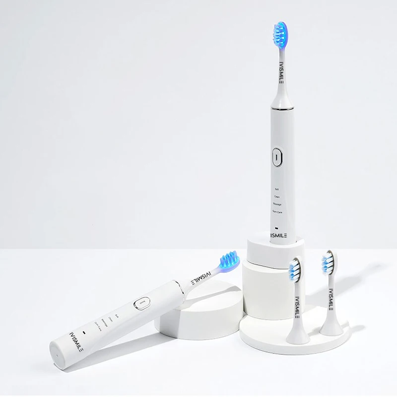 IVISMILE Sonic Electric Toothbrush Blue-Ray LED Remover Tooth Stains Dentist USB Charging Washable Timer Brush 4 Mode