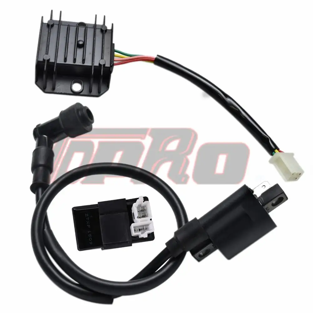 TDPRO Комплект Новый катушки зажигания + 6 булавки CDI объединить регулятор для 110cc 125cc