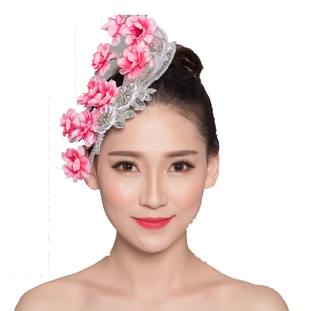 Китайский головной убор танцевальный аксессуары для волос с блестками заколка