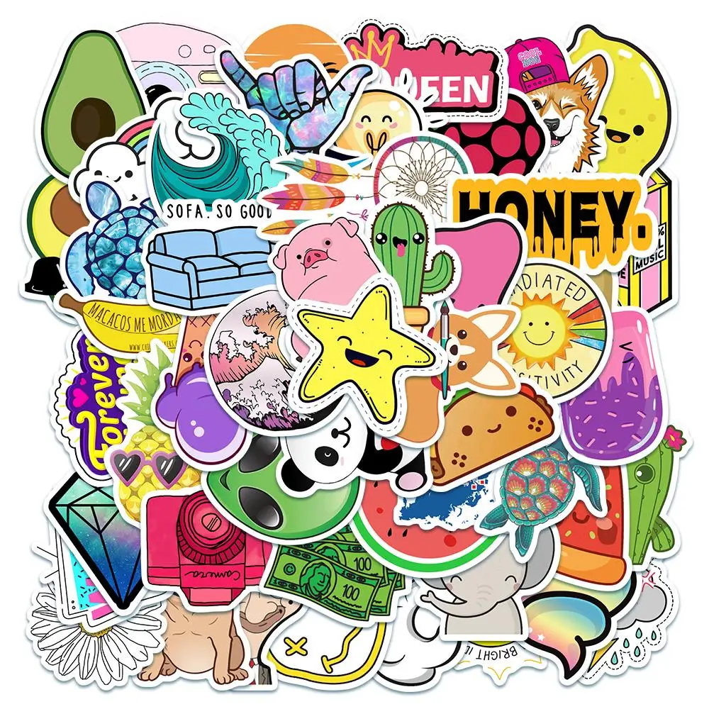 10/30/50 шт наклейки с милыми рисунками для детей игрушки ПВХ стикер катания на