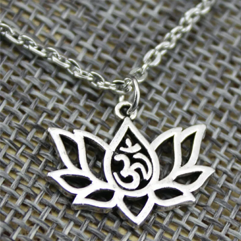 

Lotus Pendants Necklaces Mala Yoga Chakra Lotus Yoga Om Pendant Necklace Jewelry, Handmade Necklace Gift For Women