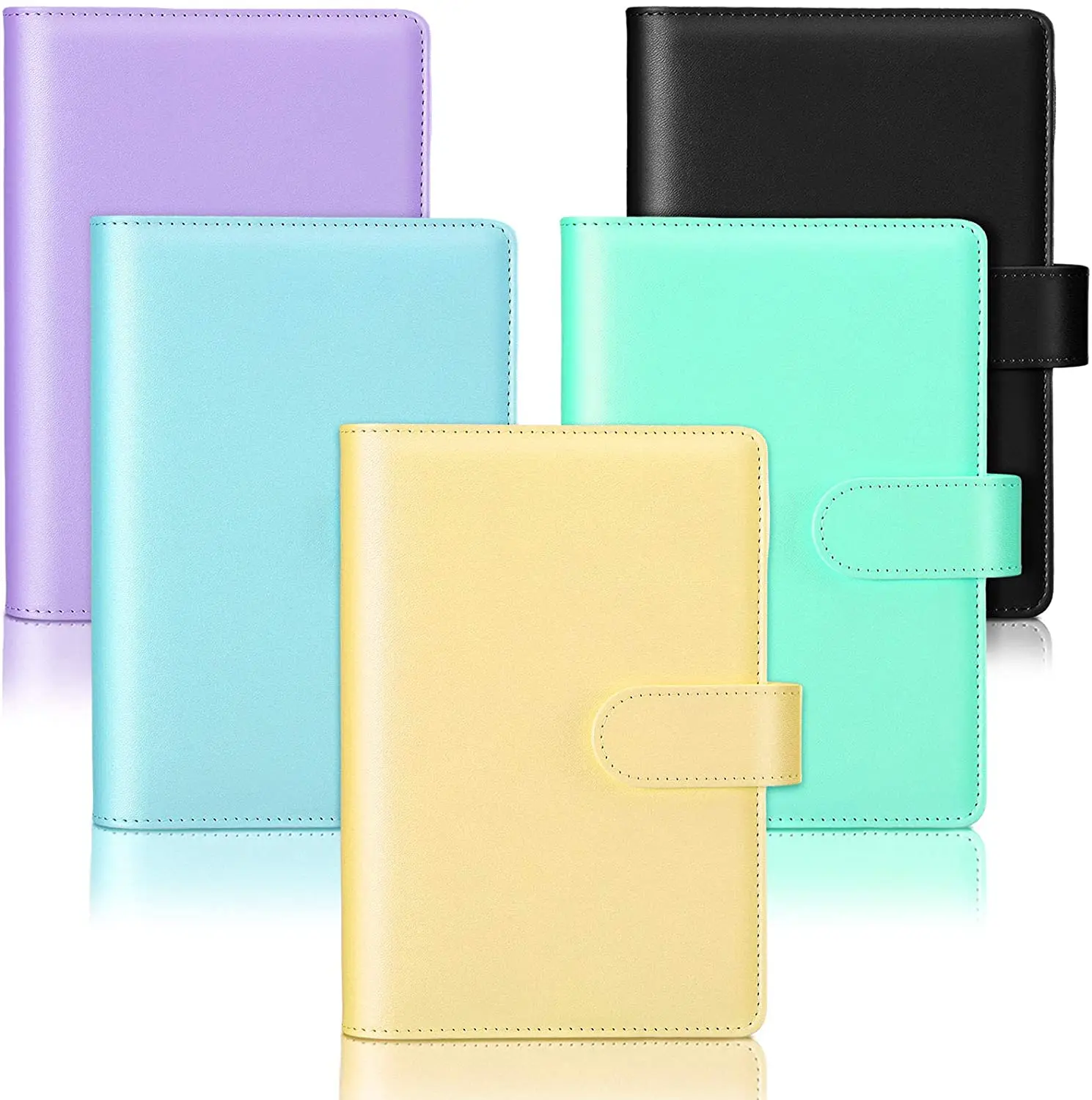 

New A6 Vintage Refillable Notebook File Folder Notepad Cover Leather Ring Binder Office School Supplies Multi-Color