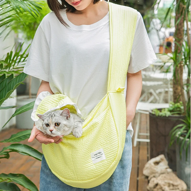 

Outdoor Cat Bag Dog Bag Breathable Cat Carrier Sling Pet Pouch Kitten Travel Handbag Single Shoulder Front Cover Puppy Suppliers