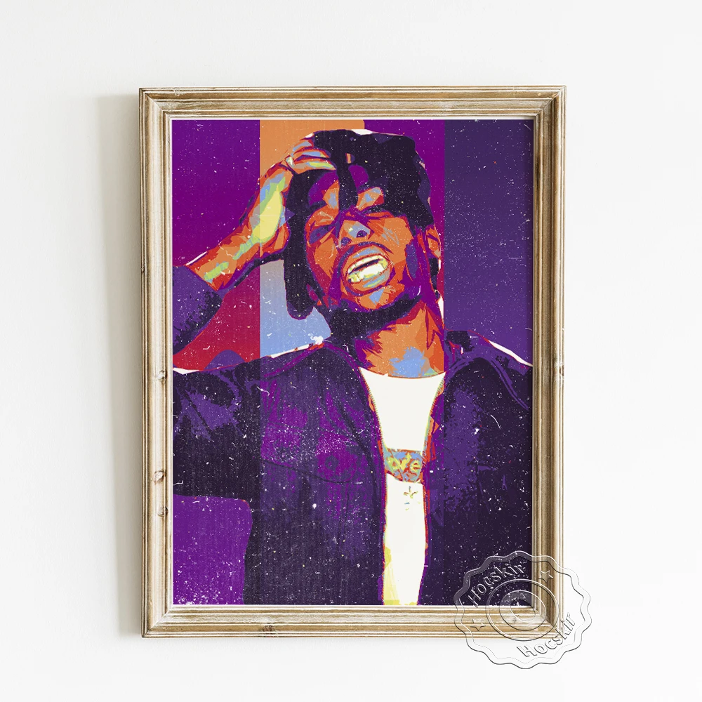 

Rapper Playboi Carti Poster, Rap Singer Jordan Terrell Carter Art Prints, Hip Hop Music Lover Bedroom Wall Picture Home Decor