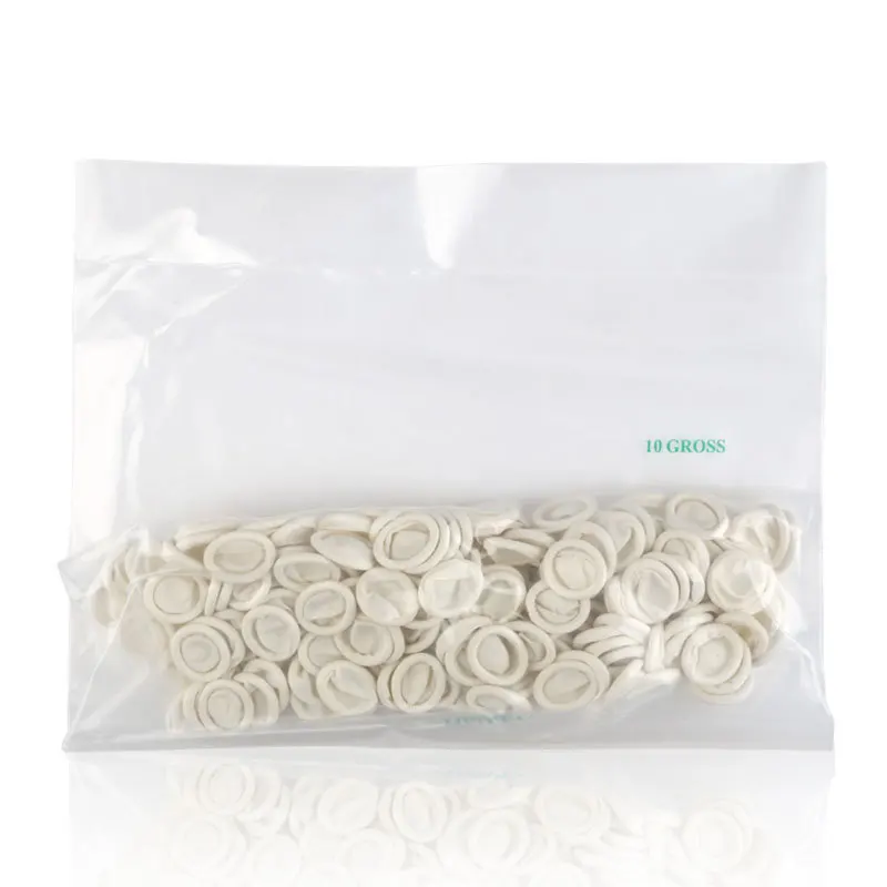 

1 Pack Fingers Cover Cap Rubber Fingertip Protector Disposable Anti-slip for Nail Art EY669