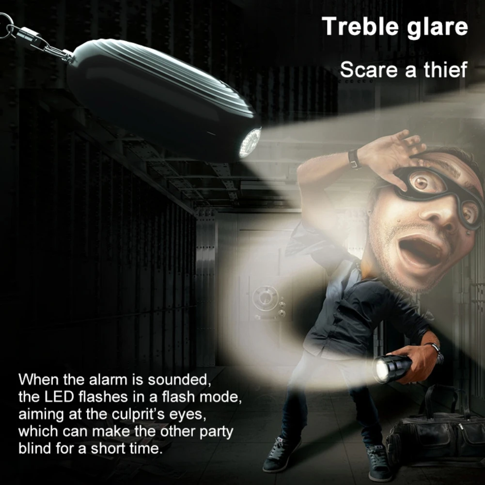 

LED Burst Anti-wolf Self Defense Alarm Security Protect Alert Personal Scream Loud Keychain Emergency Alarm For Women Kids Girl