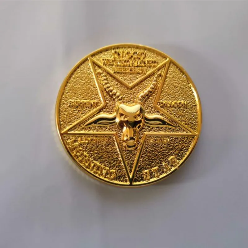 Lucifer Morning Star Satanic Pentecostal Coin Specie Cosplay Accessories Prop