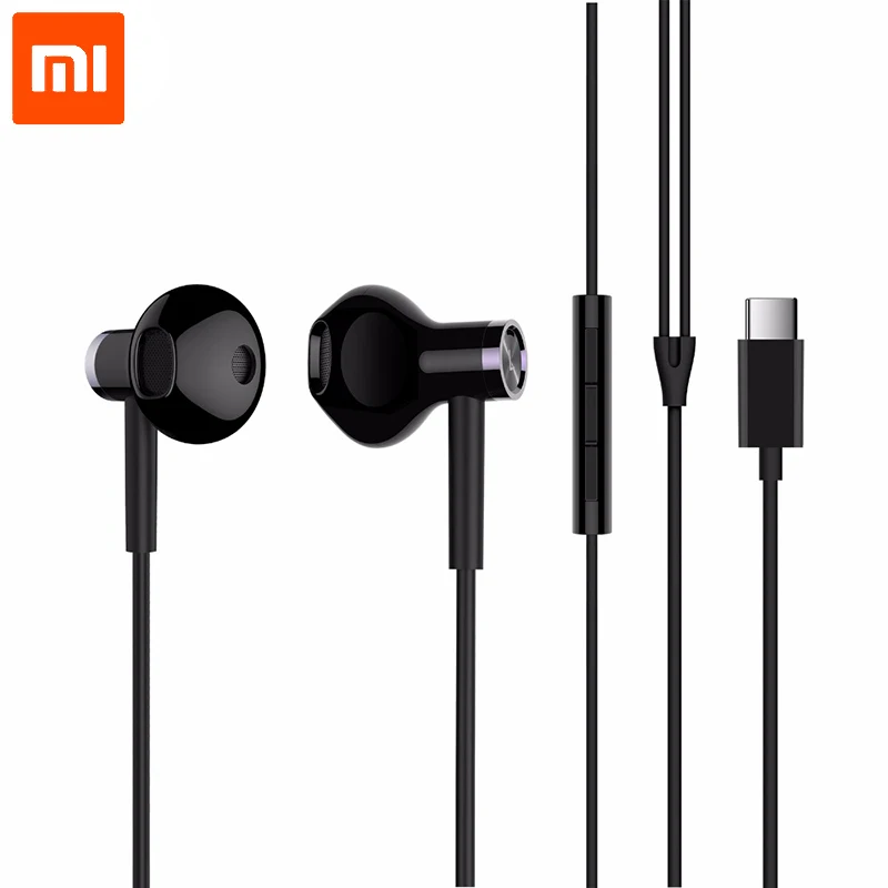 Оригинальные гибридные наушники Xiaomi Mi DC штекер Type C полувкладыши USB проводное