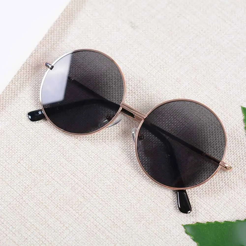 

New Fashion Kids Retro Round Frame Sunglasses Baby Wild British Style Metal Sunglasses Children Shades Uv 400 Outing Accessories
