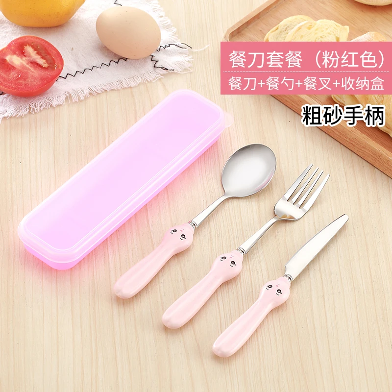 Обед Портативный ложки вилки Ножи комплект Нержавеющая сталь посуда Открытый