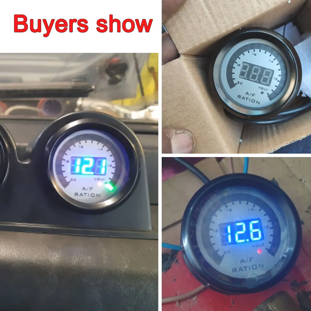 2 в 1 Автомобильный цифровой тахометр 52 мм + Вольтметр Тахометр турбо усиление